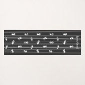 Black Panda Yoga Mat Custom Name Same Both Sides Yogamatte (Rückseite (Horizontal))