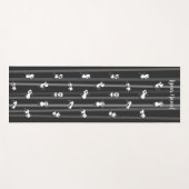 Black Panda Yoga Mat Custom Name Same Both Sides Yogamatte (Vorderseite (Horizontal))