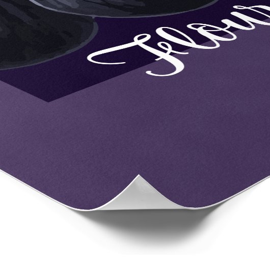 Black Pansy Dark Blume Affirmation Poster (Ecke)