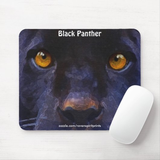 Black Panther (Black Jaguar) Mousepad (Mit Mouse)