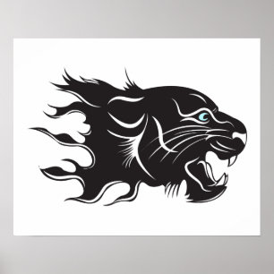Black Panther Blue Eyes Poster