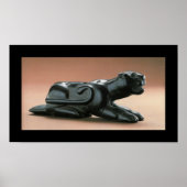 Black Panther Carved Native American Pipe Poster (Vorne)
