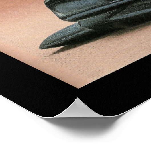 Black Panther Carved Native American Pipe Poster (Ecke)