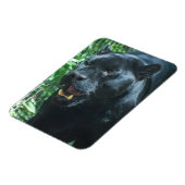 Black Panther Cat Premium Magnet (Linke Seite)