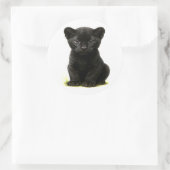 Black Panther Cube mit Big Eyes Runder Aufkleber (Tasche)