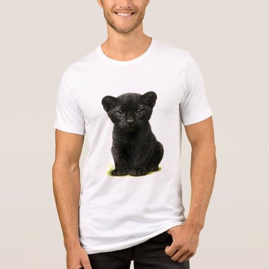 Black Panther Cube mit Big Eyes Tri-Blend Shirt (Vorderseite)