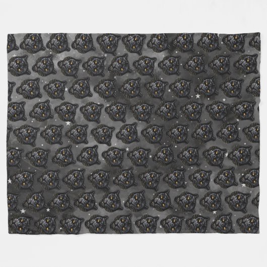 Black Panther Fleecedecke (Vorderseite (Horizontal))
