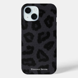 Black Panther Fur mit Namen iPhone 15 Hülle