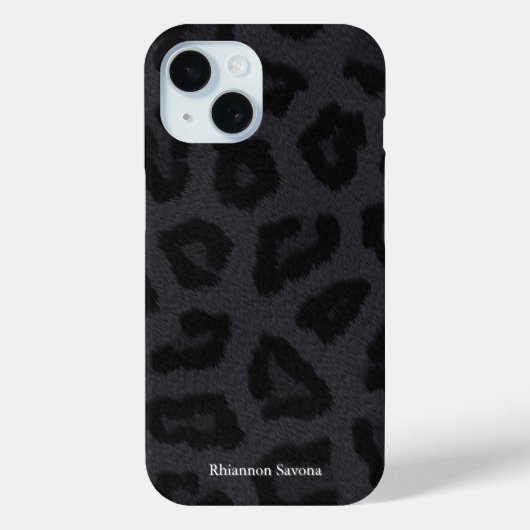 Black Panther Fur mit Namen Case-Mate iPhone Hülle (Rückseite)