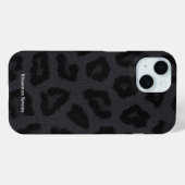 Black Panther Fur mit Namen Case-Mate iPhone Hülle (Rückseite (Horizontal))