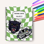 Black Panther Gamer mit einem Videogame Controller Notizblock