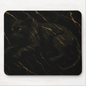 Black Panther Gold Marble Art Mousepad (Vorne)