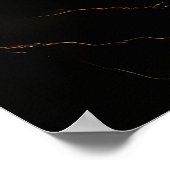 Black Panther Gold Marble Art Poster (Ecke)