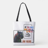 Black Panther Grafik "Ich bin hier" Tasche (Rückseite)