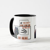 Black Panther Grafik "Ich bin hier" Tasse (Vorderseite Links)