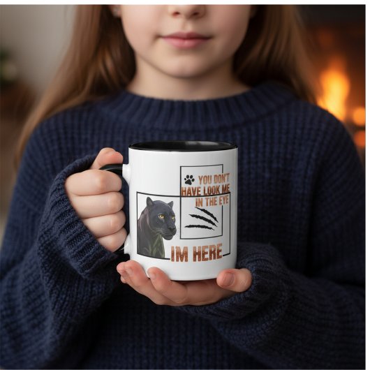 Black Panther Grafik "Ich bin hier" Tasse