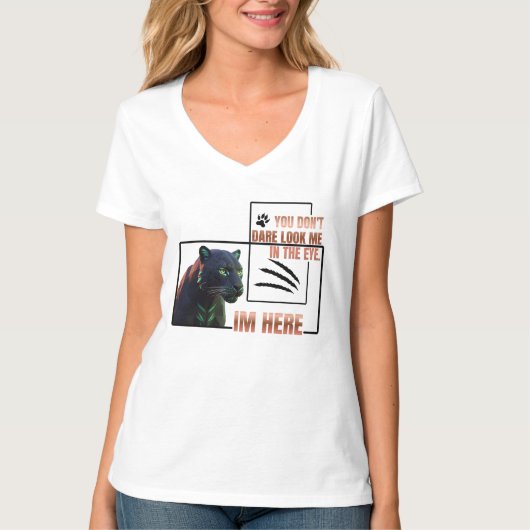 Black Panther Grafik "I'm Here" T-Shirt (Vorderseite)
