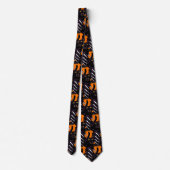 Black Panther Head Claws Sportfußball Necktie Krawatte (Rückseite)