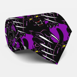 Black Panther Head Claws Sportfußball Necktie Krawatte