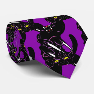 Black Panther Head Claws Sportfußball Necktie Krawatte
