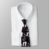 Black Panther Head Claws Sportfußball Necktie Krawatte (Gebunden)