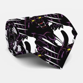 Black Panther Head Claws Sportfußball Necktie Krawatte