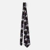 Black Panther Head Claws Sportfußball Necktie Krawatte (Rückseite)