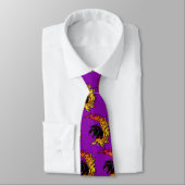 Black Panther Head Flamames Sportfußball Necktie Krawatte (Gebunden)