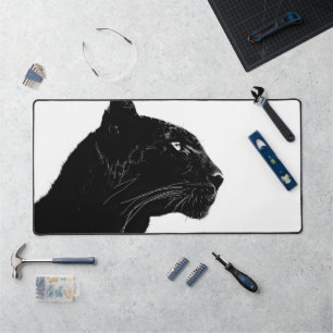 Black Panther Head Minimalismus Schreibtischunterlage