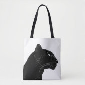 Black Panther Head Minimalismus Tasche (Vorderseite)