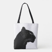 Black Panther Head Minimalismus Tasche (Rückseite)