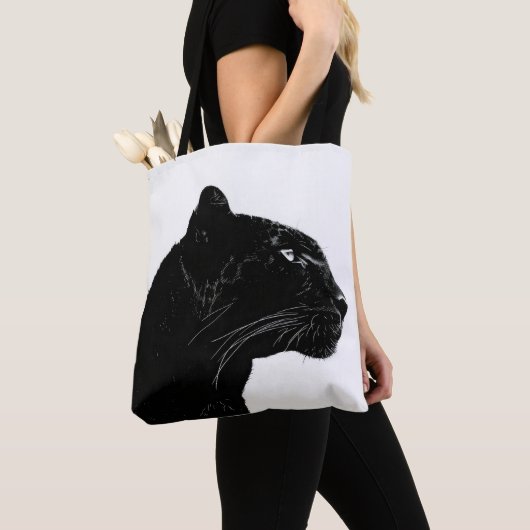 Black Panther Head Minimalismus Tasche (Von Nahem)