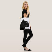 Black Panther Head Minimalismus Tasche (Am Model)