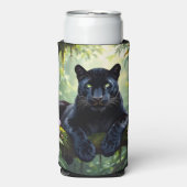 Black Panther in the Jungle Selters Dosenkühler (Seltzer Vorderseite)