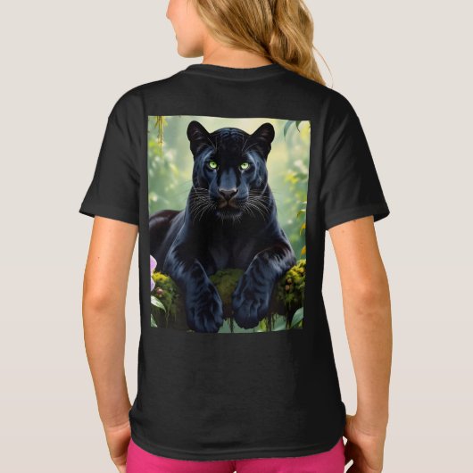 Black Panther in the Jungle T-Shirt (Rückseite)