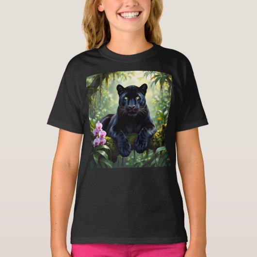 Black Panther in the Jungle T-Shirt (Vorderseite)
