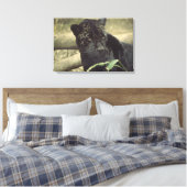 Black Panther Jaguar Leinwanddruck (Insitu (Schlafzimmer))