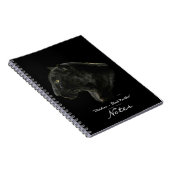 Black Panther Jaguar Leopard Wildlife Art Notebook Notizblock (Rechte Seite)