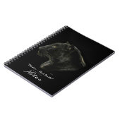 Black Panther Jaguar Leopard Wildlife Art Notebook Notizblock (Linke Seite)