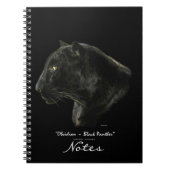 Black Panther Jaguar Leopard Wildlife Art Notebook Notizblock (Vorderseite)
