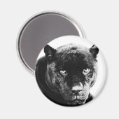 Black Panther Jaguar Magnet (Vorderseite/Rückseite)