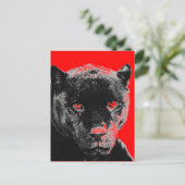 Black Panther Jaguar Postcard Postkarte (Stehend Vorderseite)