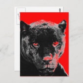 Black Panther Jaguar Postcard Postkarte (Vorne/Hinten)