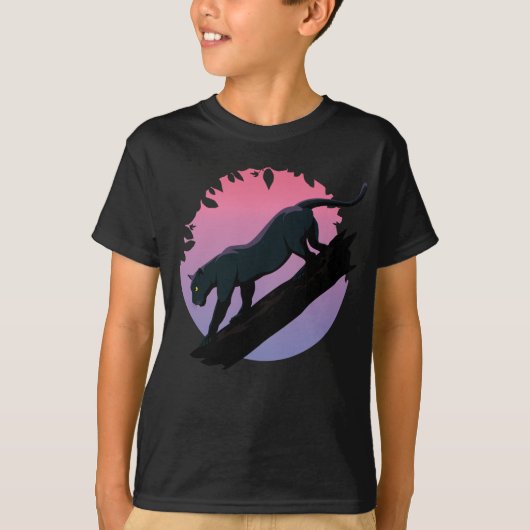 Black Panther Jungle Animal Kids T-Shirt (Vorderseite)