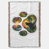 Black Panther Jungle Paw Design Decke (Vorderseite Vertikal)