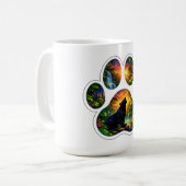 Black Panther Jungle Paw Design Kaffeetasse (Vorderseite Links)
