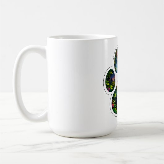 Black Panther Jungle Paw Design Kaffeetasse (Links)