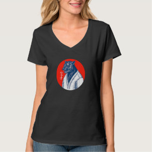 Black Panther Karate - Japanische Art Ästhetik Gra T-Shirt