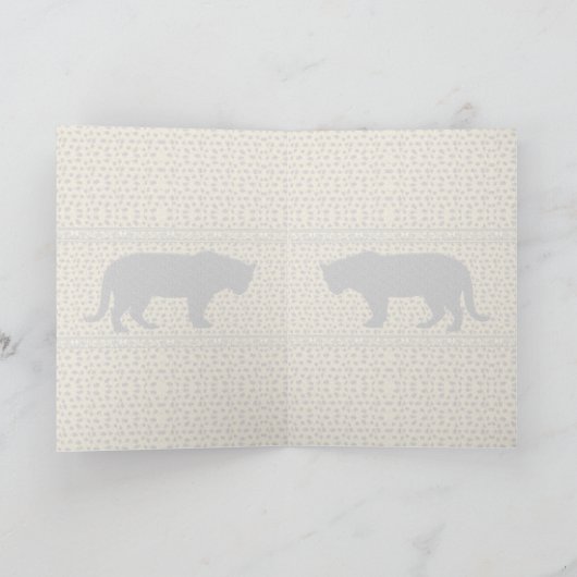 Black Panther, Leopard Gruß / Note Card Karte (Innenseite)