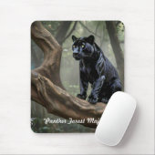 "Black Panther on Branch" Mousepad (Mit Mouse)